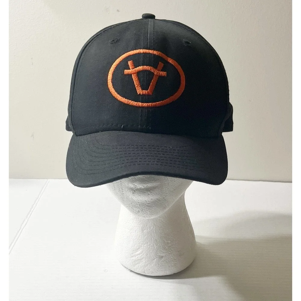 Meat Works SnapBack‎ Hat Men's Adjustable Black Orange Casual Workwear Outdoors